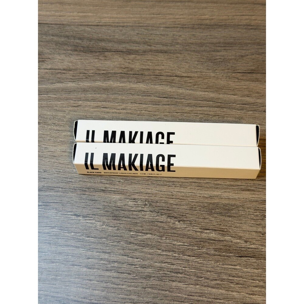 2 X Il Makiage Black Card Liquid Eyeliner Ultra Black Waterproof 1.5 Ml